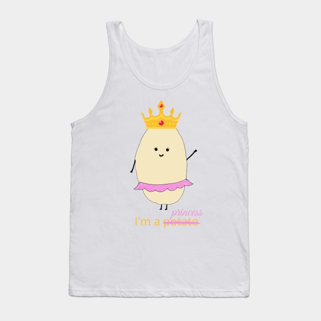 I'm a potato princess of potatoes Printato is better than Unitato the unicorn potato funny vegetable Tank Top by The Boho Cabana